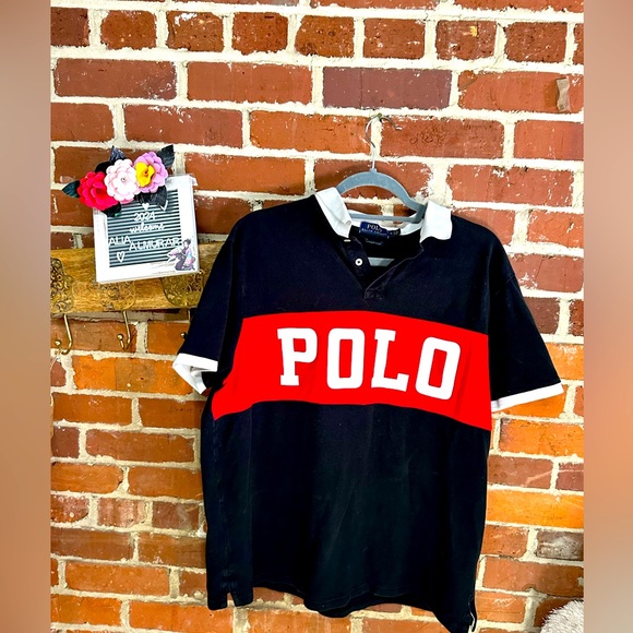 Red Swift Black Polo Shirt